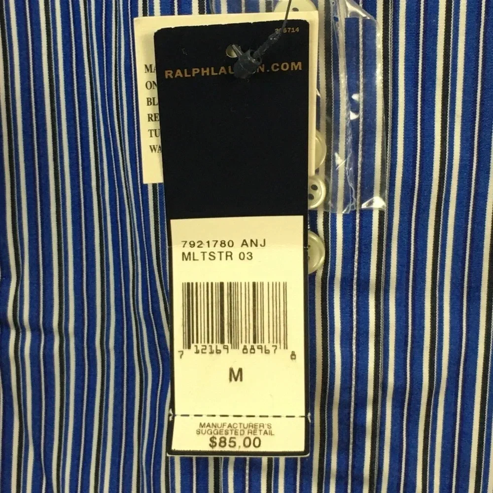 BF477 NWT Mens Polo Ralph Lauren Classic Fit Designer Button Down Shirt M $85